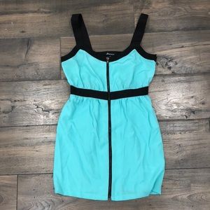 Forever 21 teal and black sundress